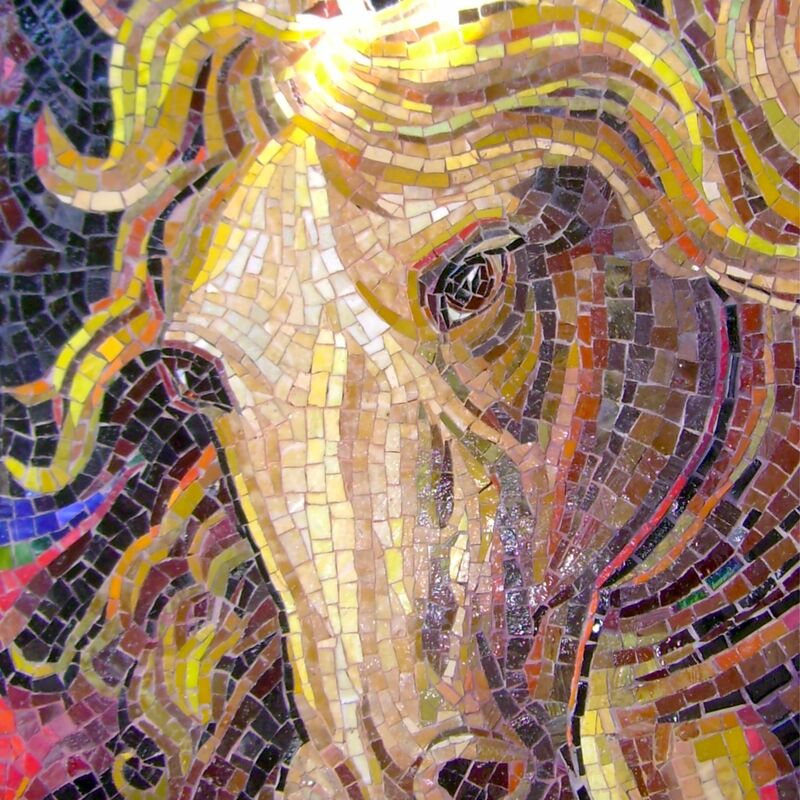 Custom smalti glass mosaic artwork.
Artist: JPina