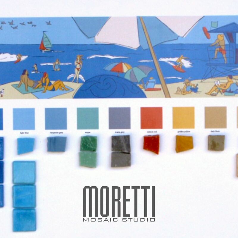 -  Glass and marble mosaic aproved color board