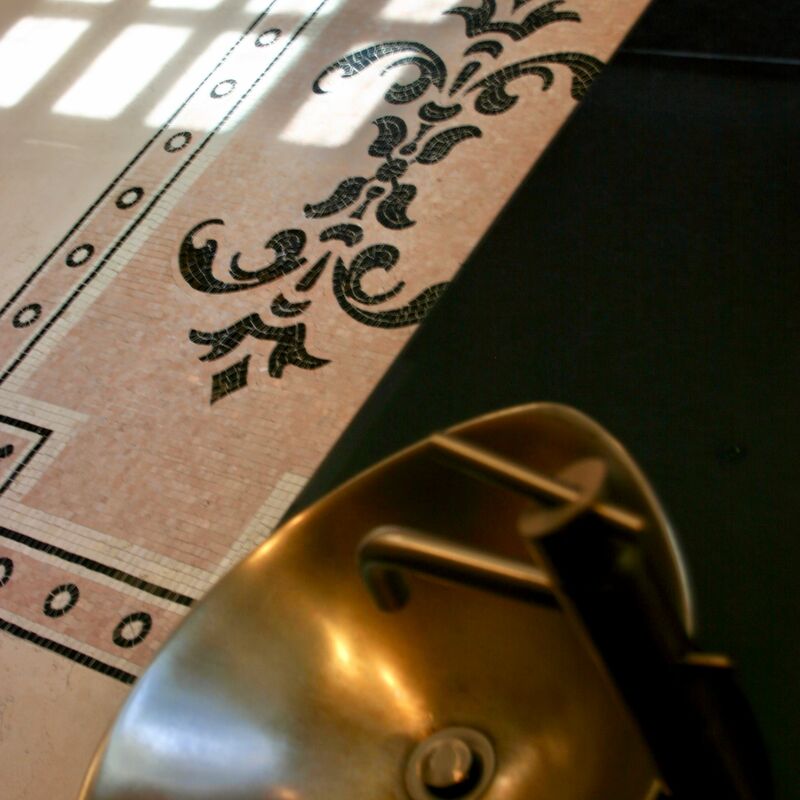 -  Custom handmade marble mosaic rug