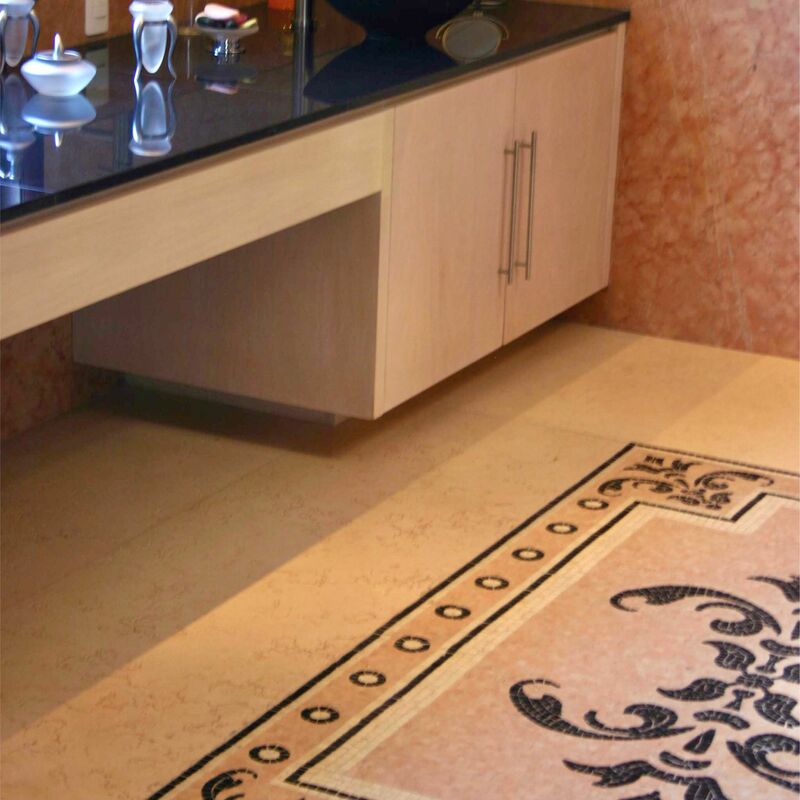 -  Custom handmade marble mosaic rug