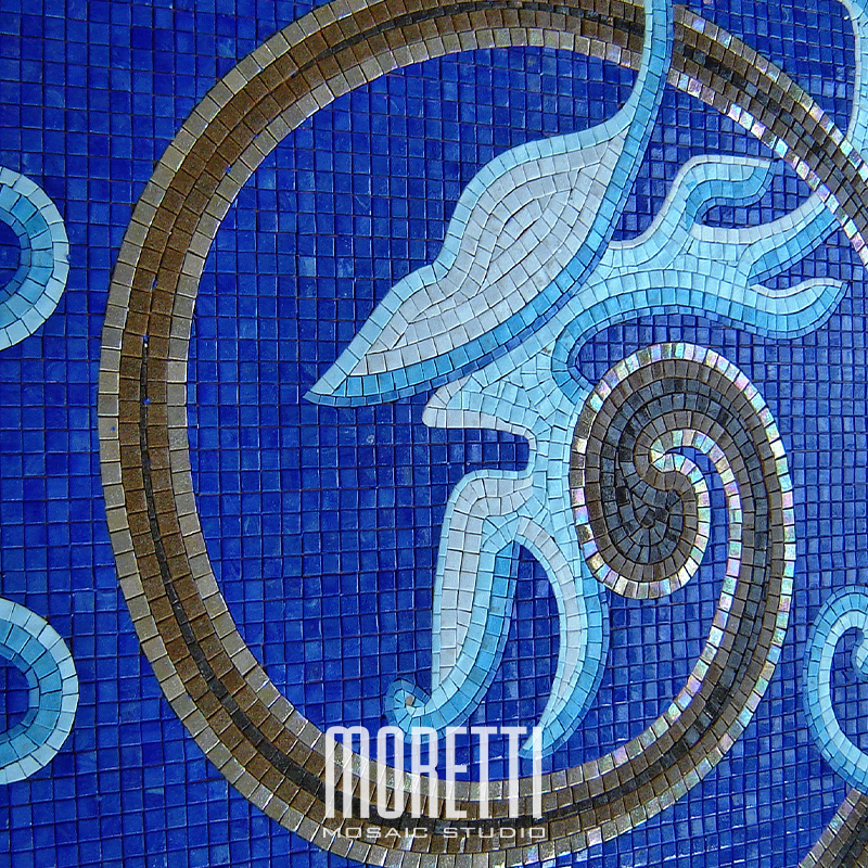 Handmade mosaic ready to ship and install.